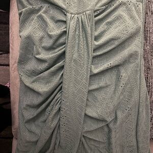 Elegant Textured Dress in Sage Green